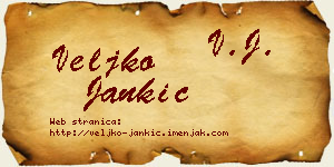 Veljko Jankić vizit kartica